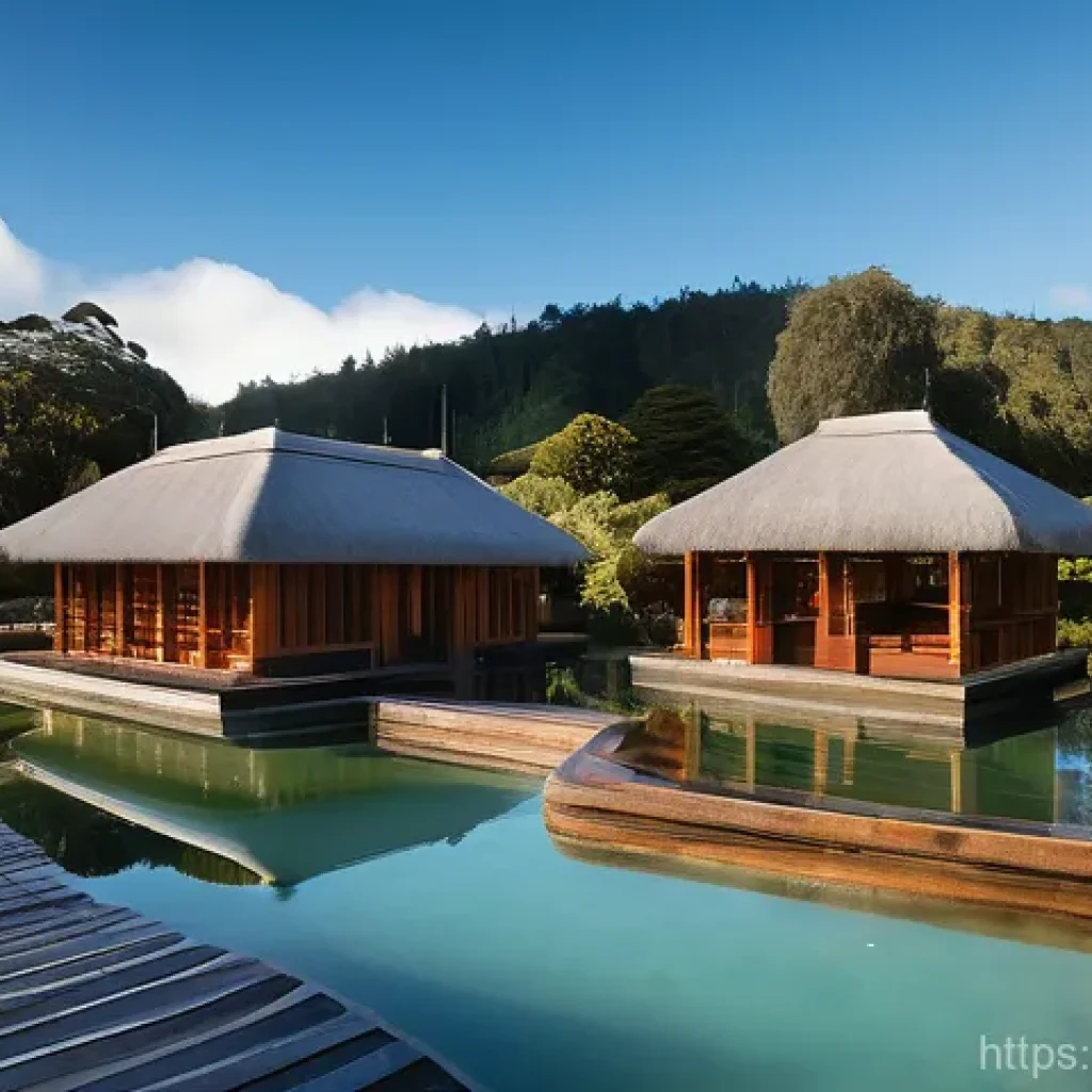 뉴질랜드 유황 온천 및 스파 추천 - **Rotorua Geothermal Serenity with Maori Essence**
A wide-angle, serene, and richly detailed ima...